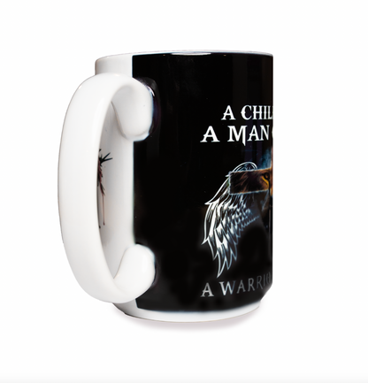 A Child of God, Man of Faith, Warrior of God 20 oz Tumbler and 15 oz Mug Gift Set