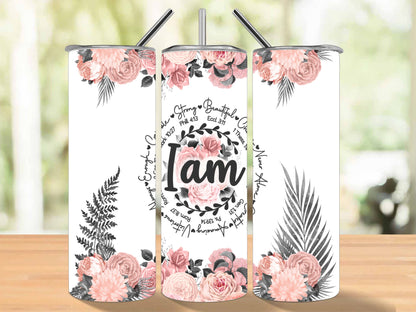 "I am" 20 oz Faith Tumbler