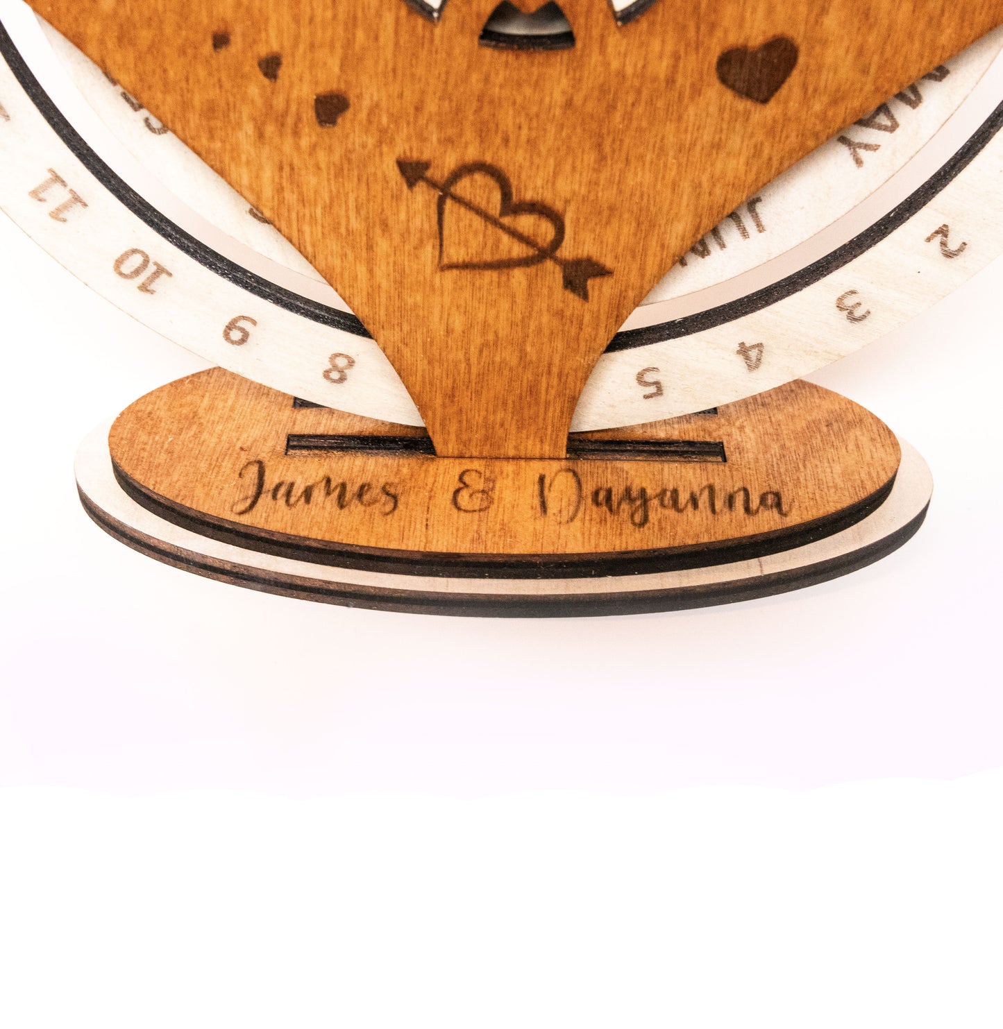 Personalized wooden Calendar - Anniversary - Wedding Gift