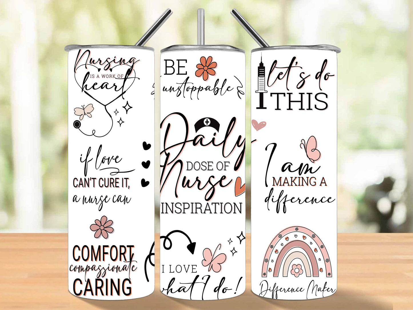 Daily Dose of Nurse 20 oz Inspirational Tumbler