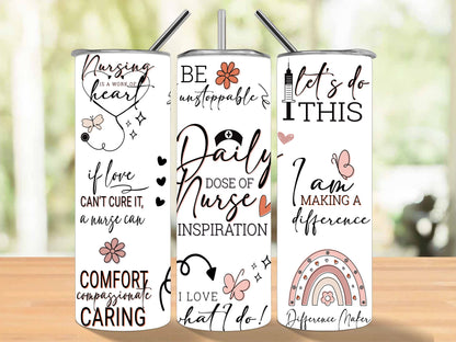 Daily Dose of Nurse 20 oz Inspirational Tumbler