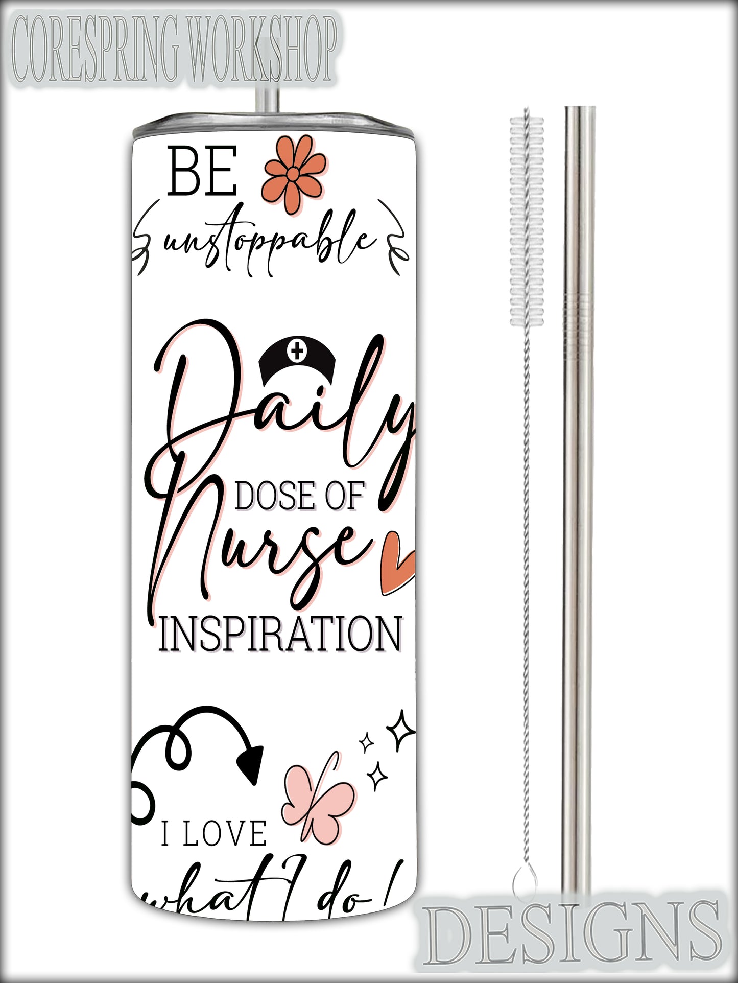 Daily Dose of Nurse 20 oz Inspirational Tumbler