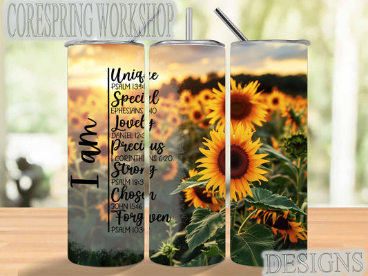 Uplifting Sunflower 20 oz Tumbler