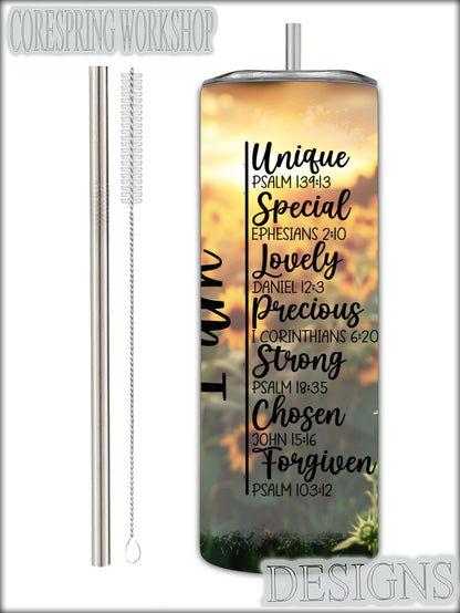 Uplifting Sunflower 20 oz Tumbler